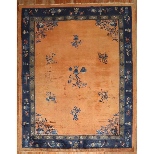 Orange Chinese Rug No. j3851