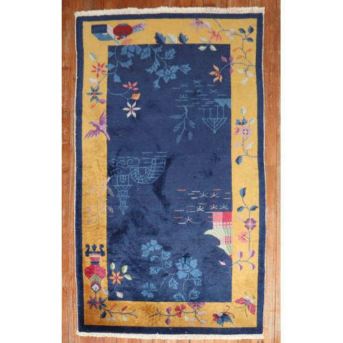 Chinese Blue Art Deco Rug No. j3874