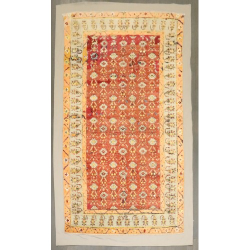 19th Century Antique Agra on Linen No. j4011