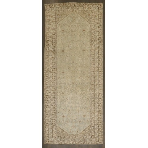 Neutral Color Persian Malayer Gallery Runner No. j4169