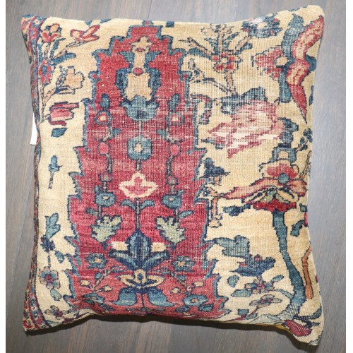 19th Century Persian Teheran Rug Pillow No. j4455C