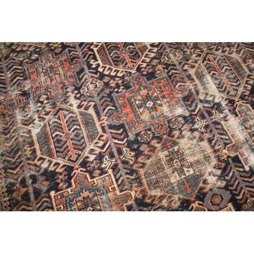 Worn Heriz Karadja Antique Rug No. j4486