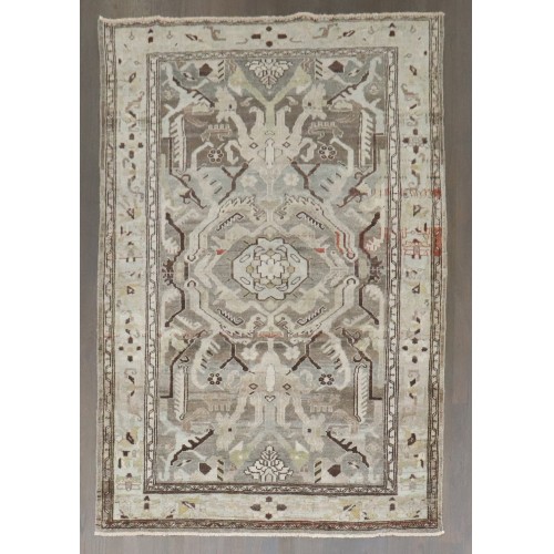 Gray Antique Malayer Accent Rug No. j4491