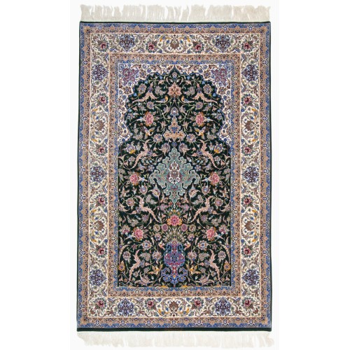 Silk Warp Persian Isfahan Prayer Rug No. j4502