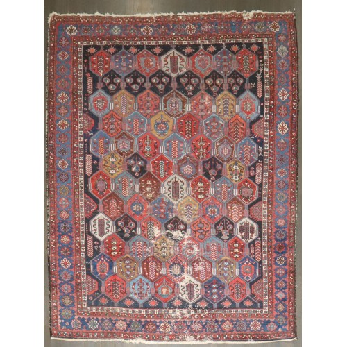 Worn Persian Bakhtiari Rug No. j4507