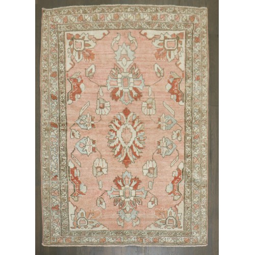 Pink Persian Lilihan Small Square Rug No. j4570