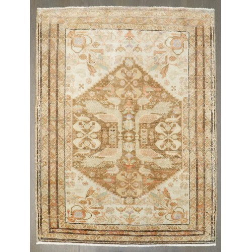 Fine Small Persian Square Pigeon Rug No. j4708