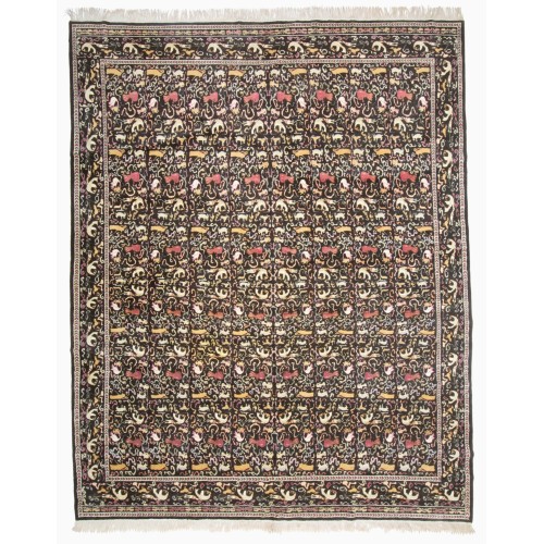 Vintage Animal Bird Greek Rug No. j4730