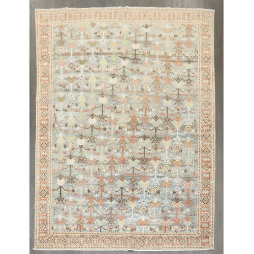 Antique Persian Joshegan Accent Square Rug No. j4735