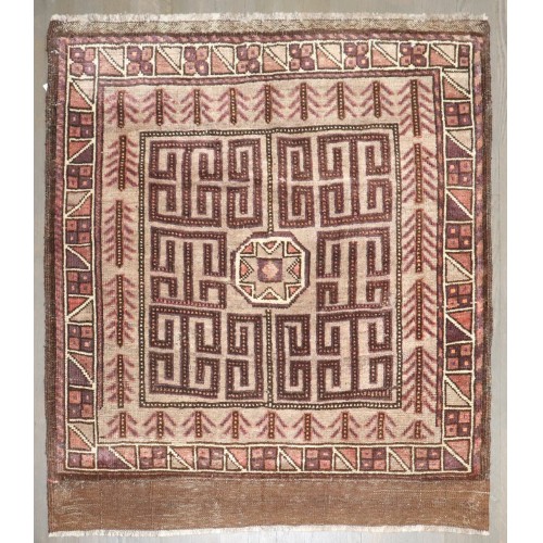 Tribal Small Square Balouch Square Rug No. j4770