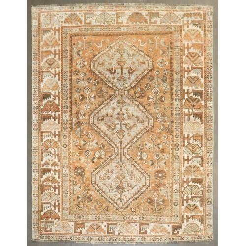 Orange Persian Shiraz Small Rug No. j4771