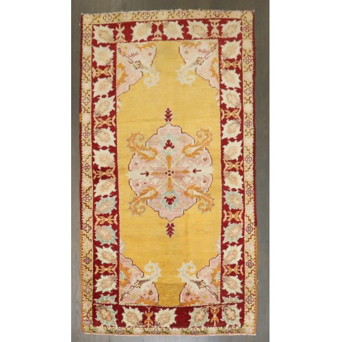 Bright Saffron Turkish Melas Small Rug No. j4779