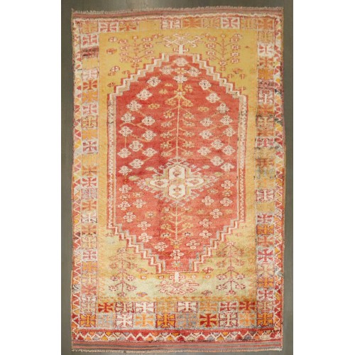 Red Turkish Daizkare Anatolian Accent Rug No. j4780
