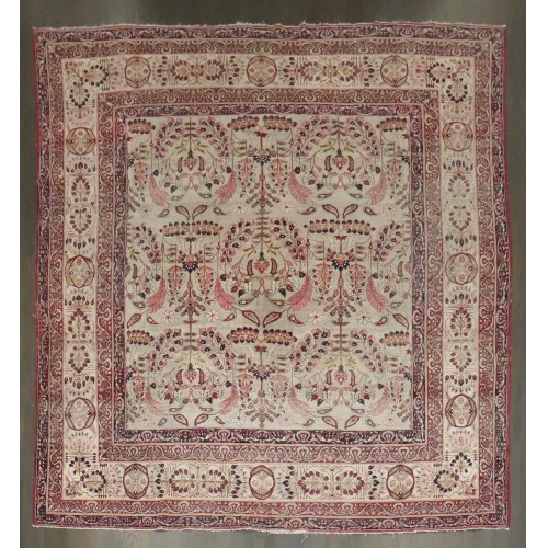 Fabulous 19th Century Lavar Kerman Square Rug No. j4794