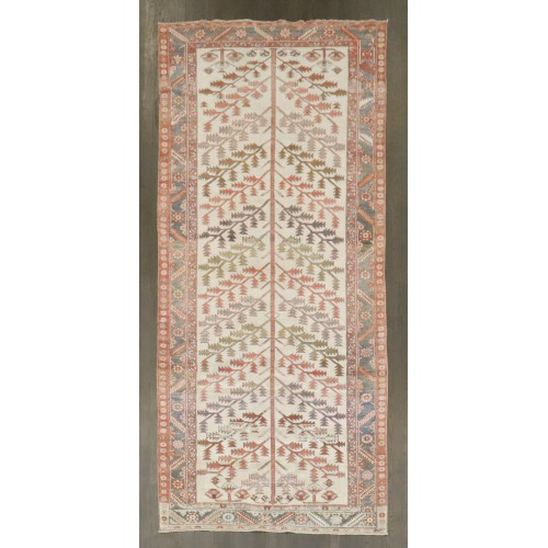 Ivory Branch Pattern Persian Bakhtiari Accent Runner No. j4809