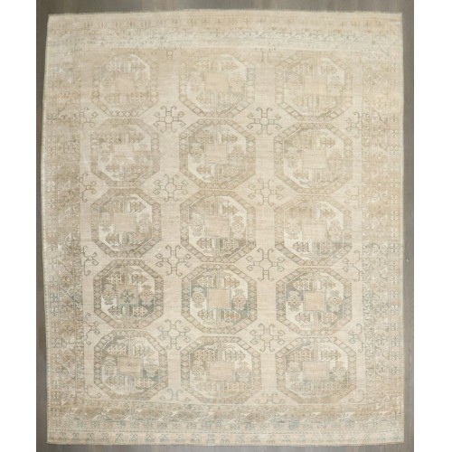 Square Vintage Afghan Ersari Rug No. j4836