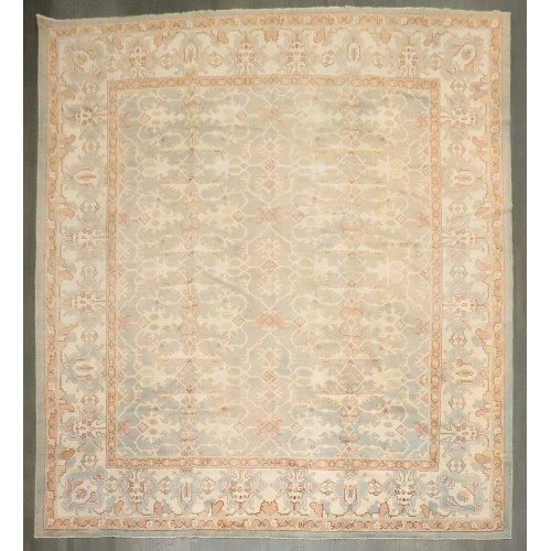 Lotto Motif Anatolian Oushak Square Rug No. j4908