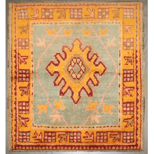 Square Antique Small Oushak Rug No. j4932