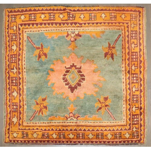 Square Antique Oushak Rug No. j4961