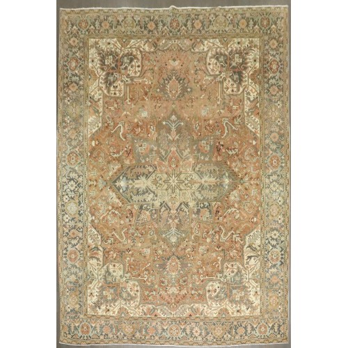 Soft Brown Large Room Size Persian Heriz No. j4983