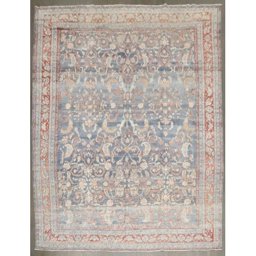 Blue Persian Antique Bibikabad Rug No. j4998