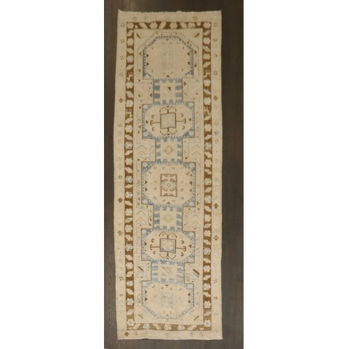 Wide Vintage Persian Runnner No. j5081