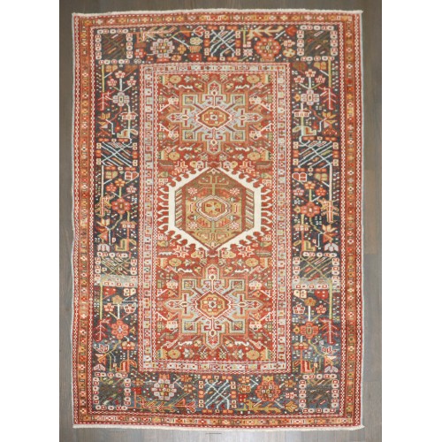 Colorful Persian Heriz Small Rug No. j5084