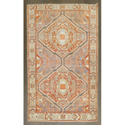 Double Medallion Persian Bakhtiari Rug No. j5154