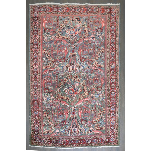 Green Mustafi Persian Mahal Rug No. j5156