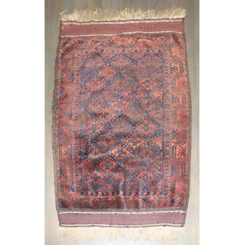 Navy Balouch Geometric Rug No. j5168