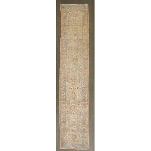 Camel Color Narrow Persian Heriz Runner No. j5199