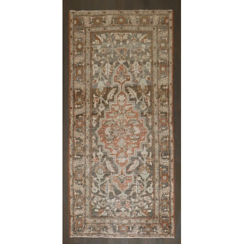 Brown Apricot Persian Heriz Scatter Rug No. j5259