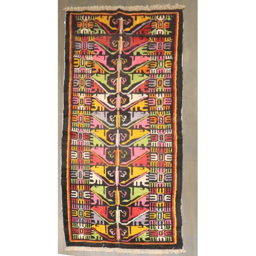 Quirky Vintage Tibetan Rug No. j5290
