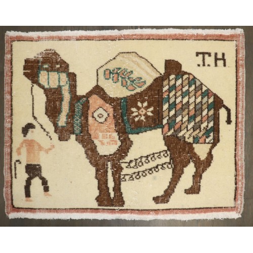 Vintage Turkish Caravan Driver Rug No. j5302