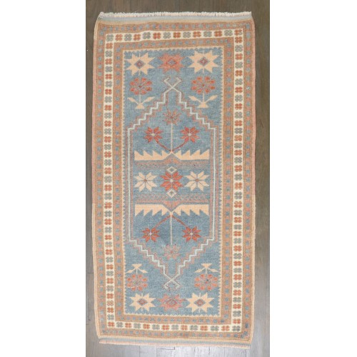 Blue Mini Turkish Konya Rug No. j5304