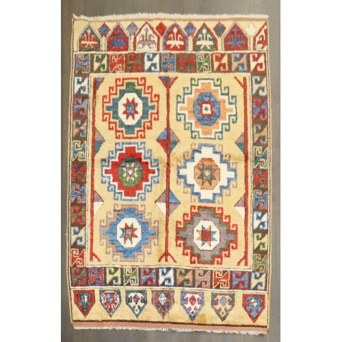 Mid-Century Vintage Turkish Konya Rug No. j5316