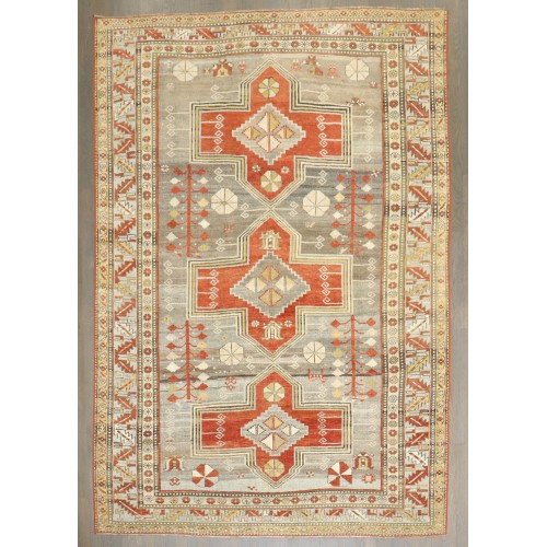 Antique Geometric Decorative Kazak Rug No. j5324