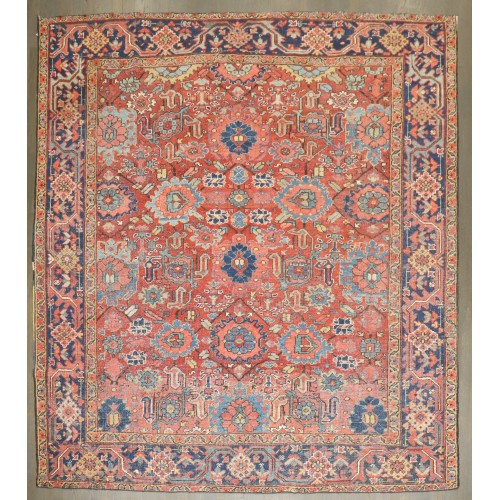 Square Antique Persian Heriz No. j5327