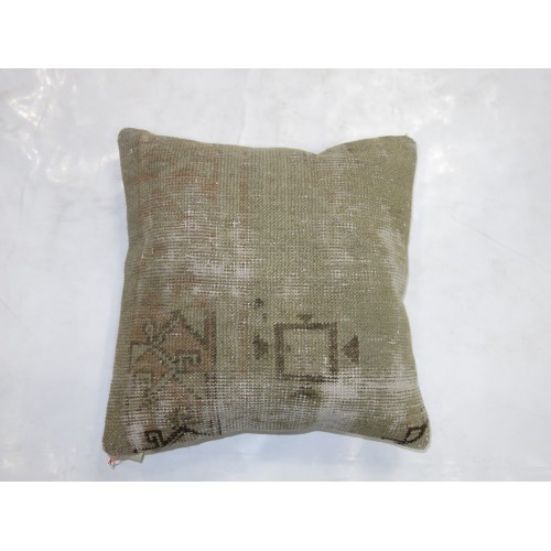 Shabby Vintage Oushak Rug Pillow No. p3108