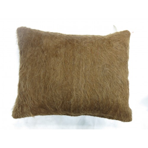 Brown Mohair Rug Pillow No. p3351