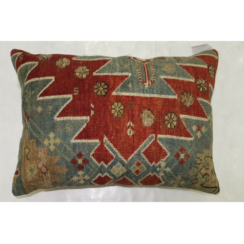 Blue Tribal Large Rug Pillow No. p4261a