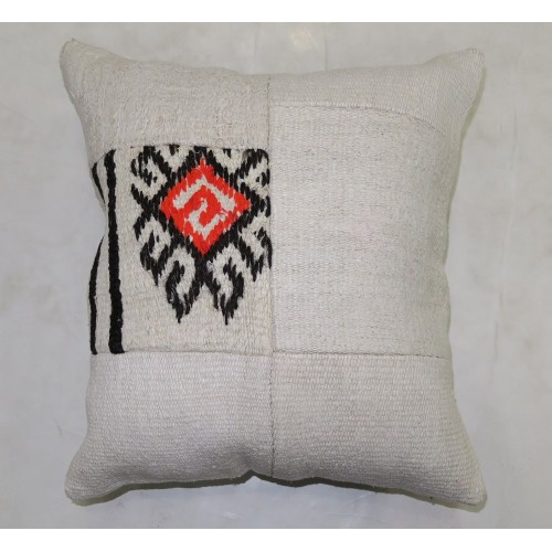 Boho Kilim White Pillow No. p4313