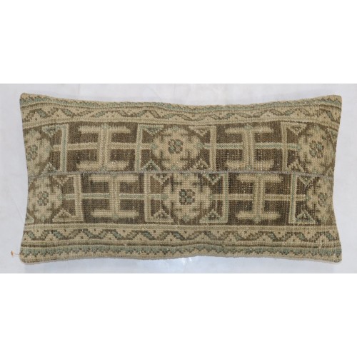 Large Neutral Turkish Oushak Rug Pillow No. p4430