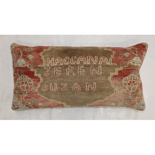 Turkish Dowry Rug Pillow No. p4609