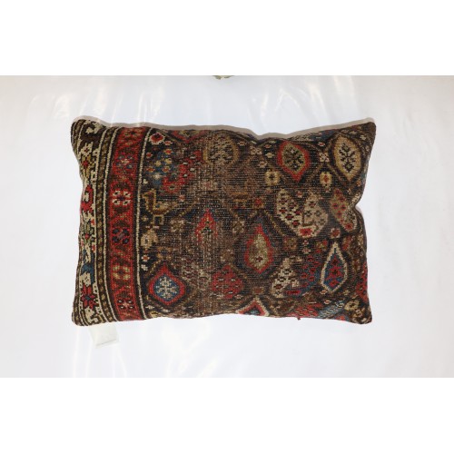 Brown Rustic Kurd Rug Pillow No. p4831