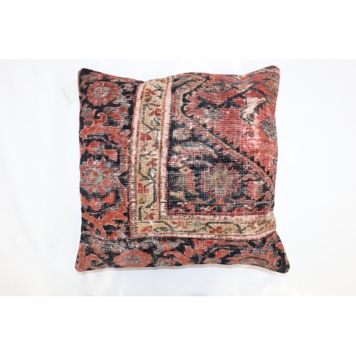 Rustic Worn Persian Mahal Rug Pillow No. p4913