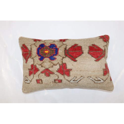 Floral Turkish Kars Rug Pillow No. p4979