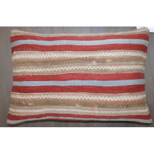 Large Striped Kilim Pillow No. p5137
