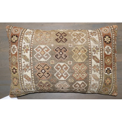 Large Persian Shiraz Antique Rug Pillow No. p5176
