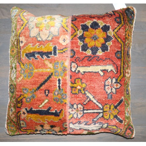 Persian Sultanabad Patchwork Rug Pillow No. p5182